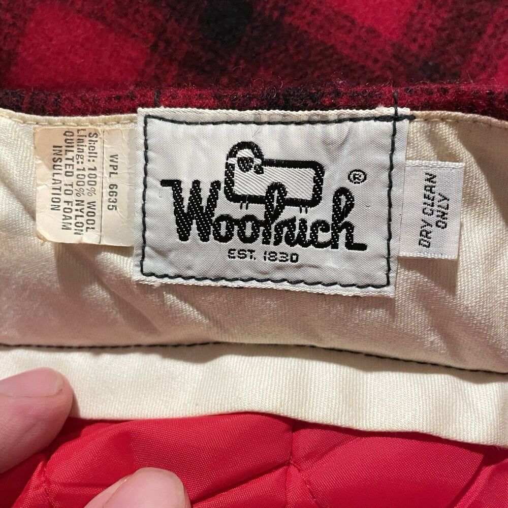 Woolrich Pants Vintage Mackinaw Plaid Wool Hunting Trousers Mens 40x31 - Picture 3 of 7